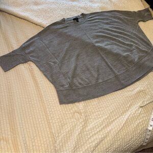 J Crew Grey Merino Wool Oversized Wide Boxy Sweater XL